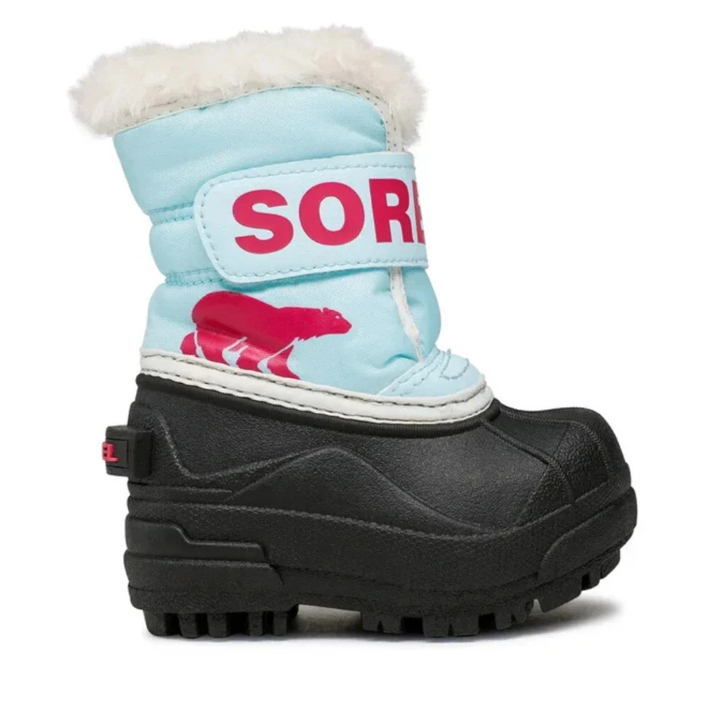 Sorel Snow Commander 1869562-428 Toddler 4 Blue Fleece Lined Winter Boot ZAP2533
